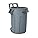 Rubbermaid Wheeled Brute Container - 167L Grey Heavy-Duty Bin