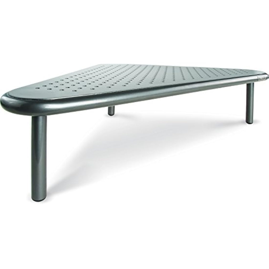 Allsop Metal Art Corner Monitor Stand – Silver Steel Ergonomic Riser