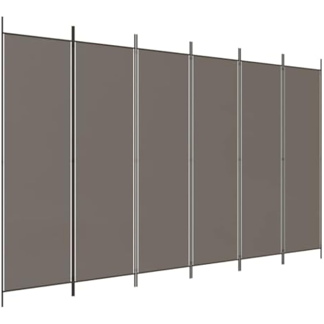vidaXL 6-Panel Room Divider – Foldable Anthracite Fabric – 300x200 cm