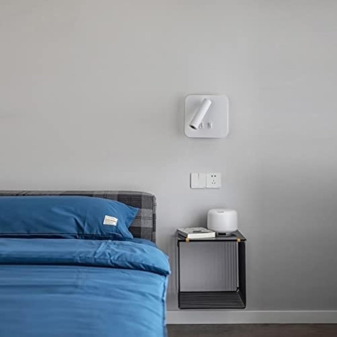 uksunvi LED Bedside Reading Wall Lamp – 12W Adjustable Spotlight, White