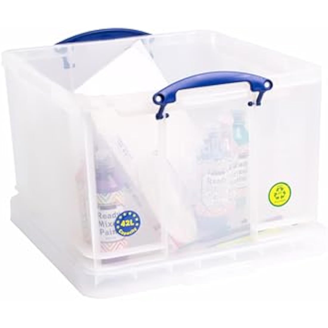 Jolof Store 42 Litre Clear Plastic Storage Box – Stackable File Bin