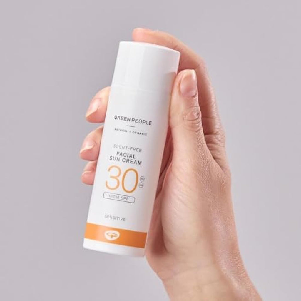 Green People Scent Free Facial Sun Cream SPF30 - Organic Sunscreen 50ml