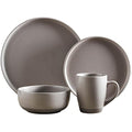 Barbary & Oak Avena 16 Piece Stoneware Dinnerware Set | Fossil Grey