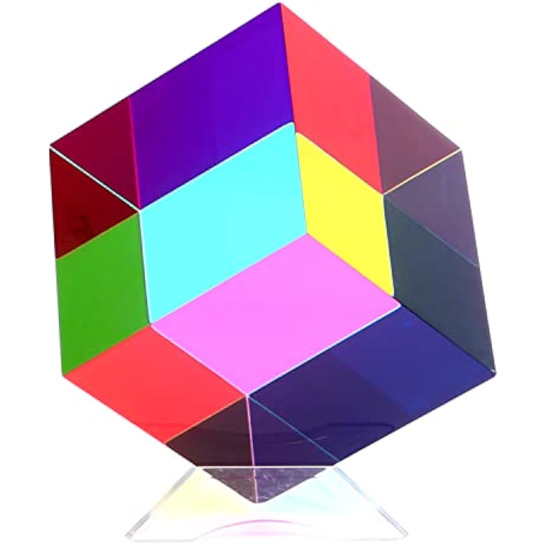 iKeelo Colour Cube (50mm) | Subtractive Color Mixing STEM Desk Toy with Stand