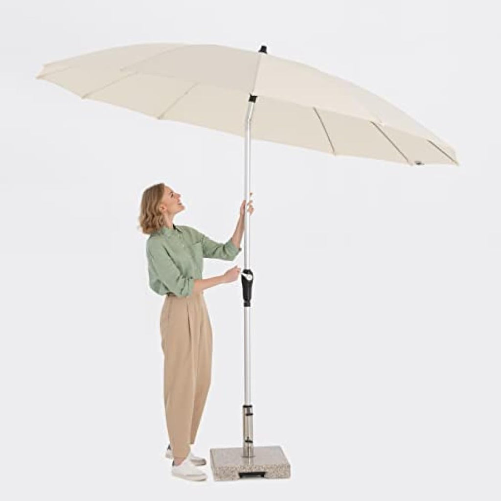 Doppler Asia Look SL-AZ Garden Parasol – 250cm Aluminium Crank Umbrella