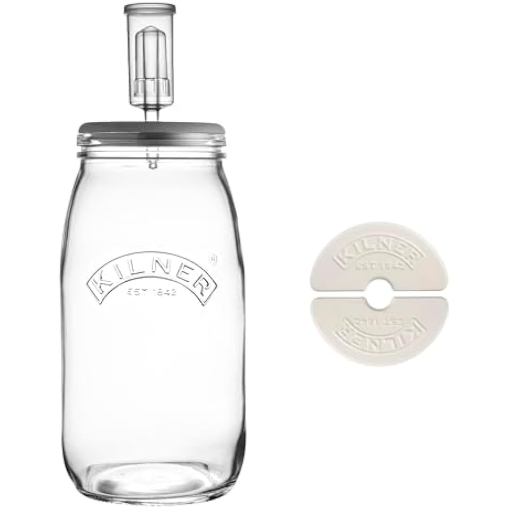 Kilner 3L Fermentation Set | Glass Jar with Air Lock & Weights