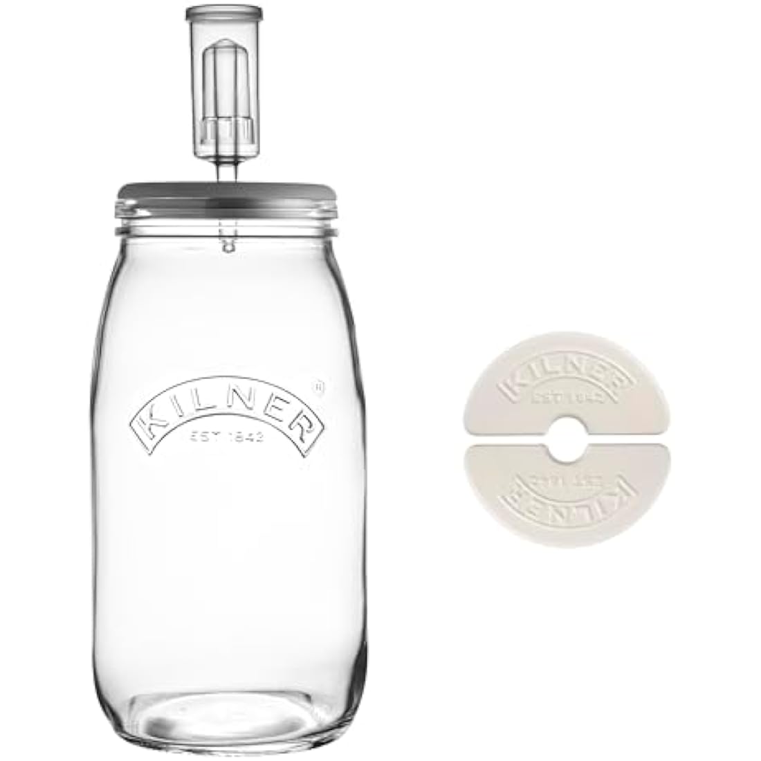 Kilner 3L Fermentation Set | Glass Jar with Air Lock & Weights