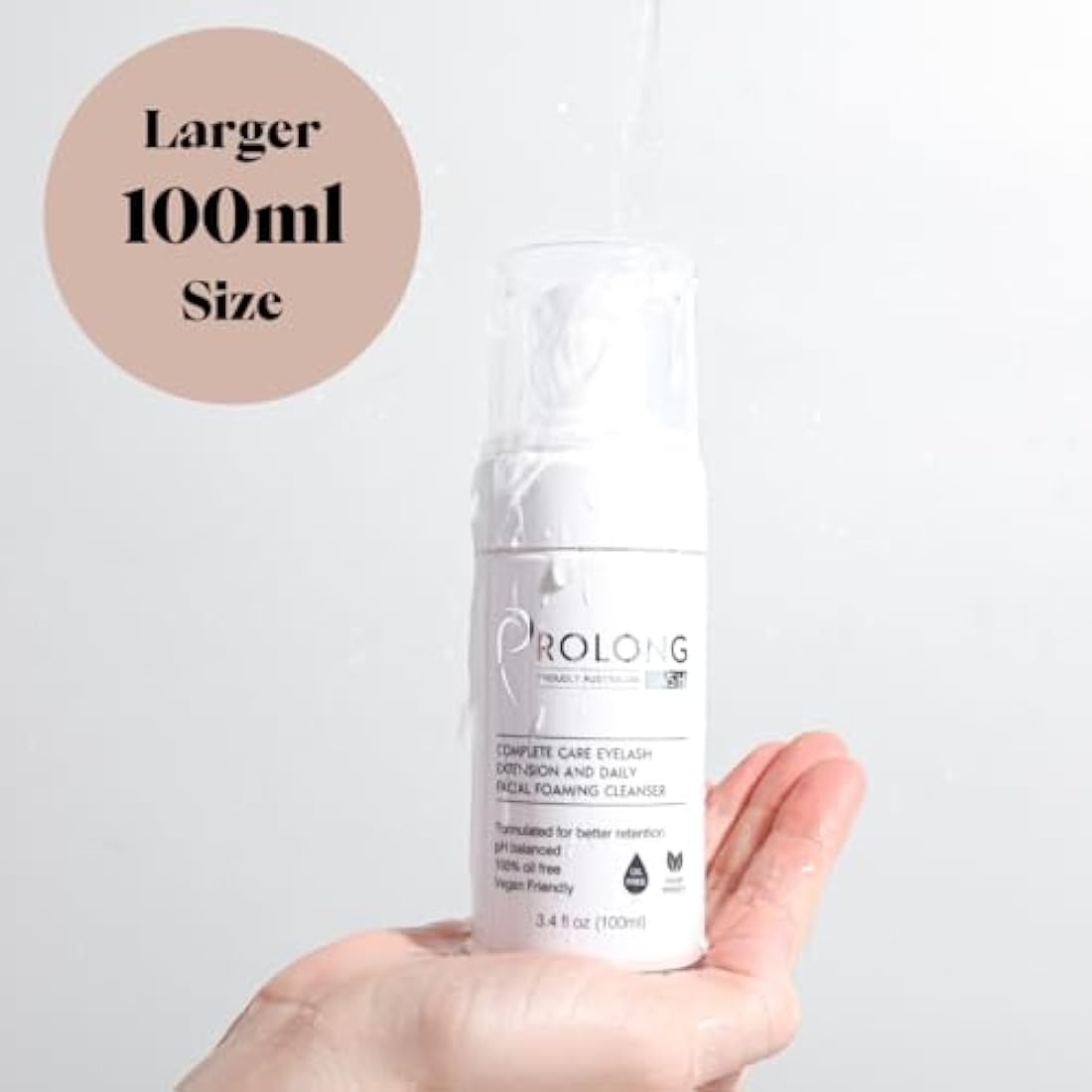 Eyelash Extension Shampoo – Gentle Vegan Lash Bath & Brush