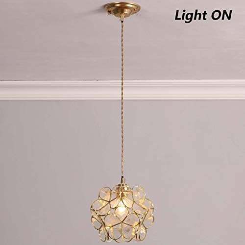 Bieye Cherry Blossom Tiffany Stained Glass Pendant Light – 8-Inch Petal
