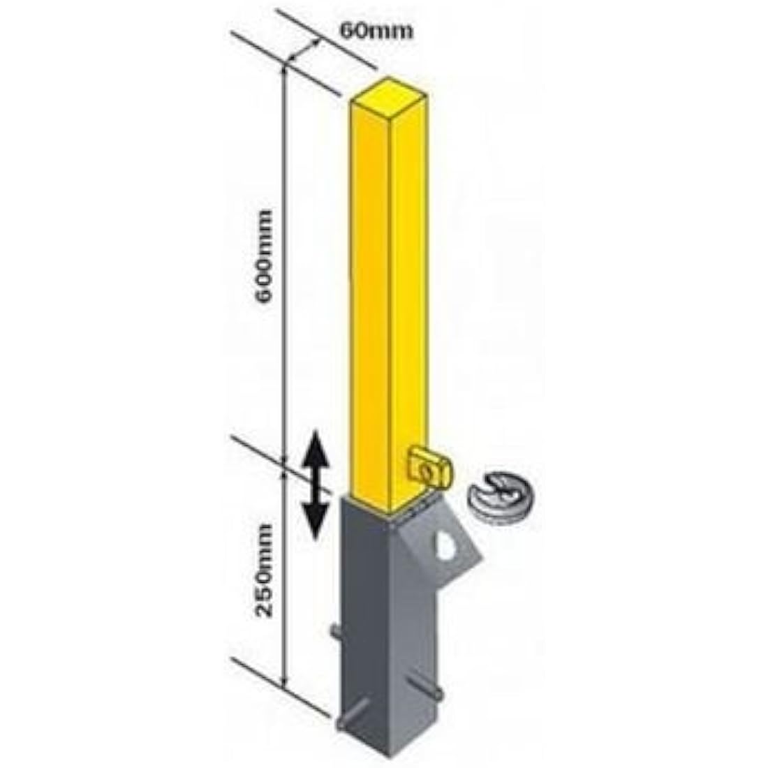 Maypole Heavy Duty Removable Security Post | Steel Driveway Bollard