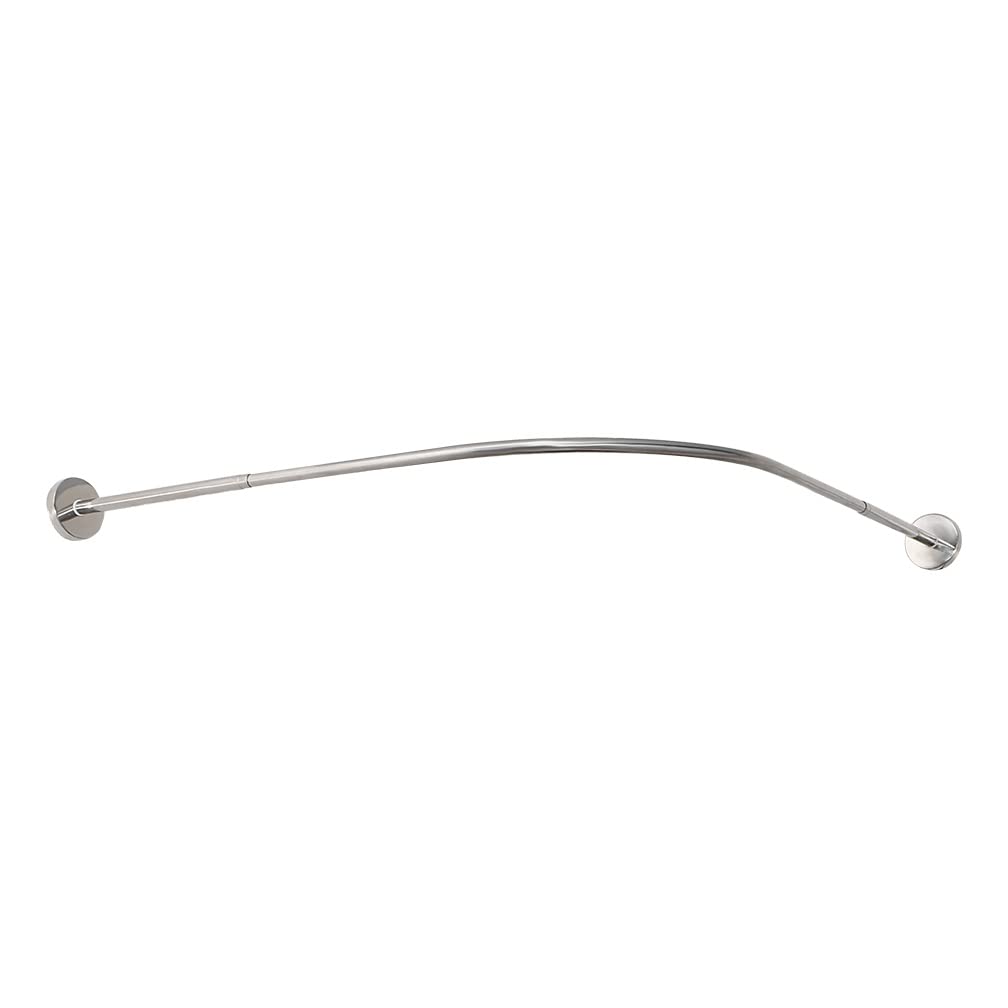 Hershii Curved Shower Curtain Rod Adjustable 70-95 cm x 70-95 cm