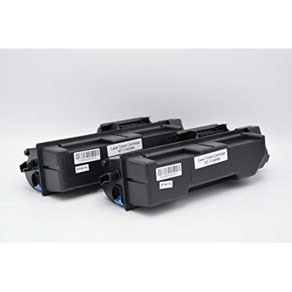 Duston 2-Pack TK-1160 Black Toner for Kyocera ECOSYS P2040dn P2040dw
