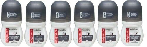 Borotalco Invisible Roll-On Deodorant - 48-Hour Anti-Stain (6 Pack)