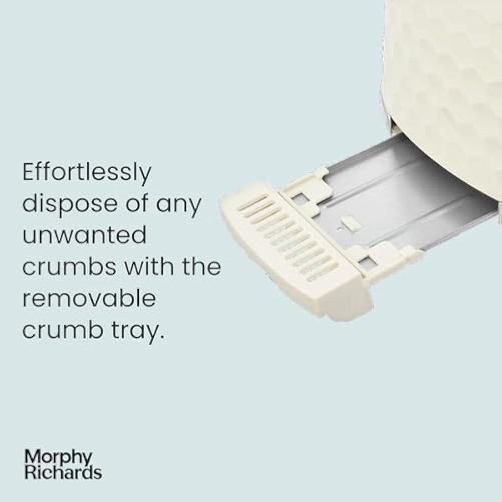 Morphy Richards Hive 2-Slice Toaster | Cream Gloss Finish | 220032
