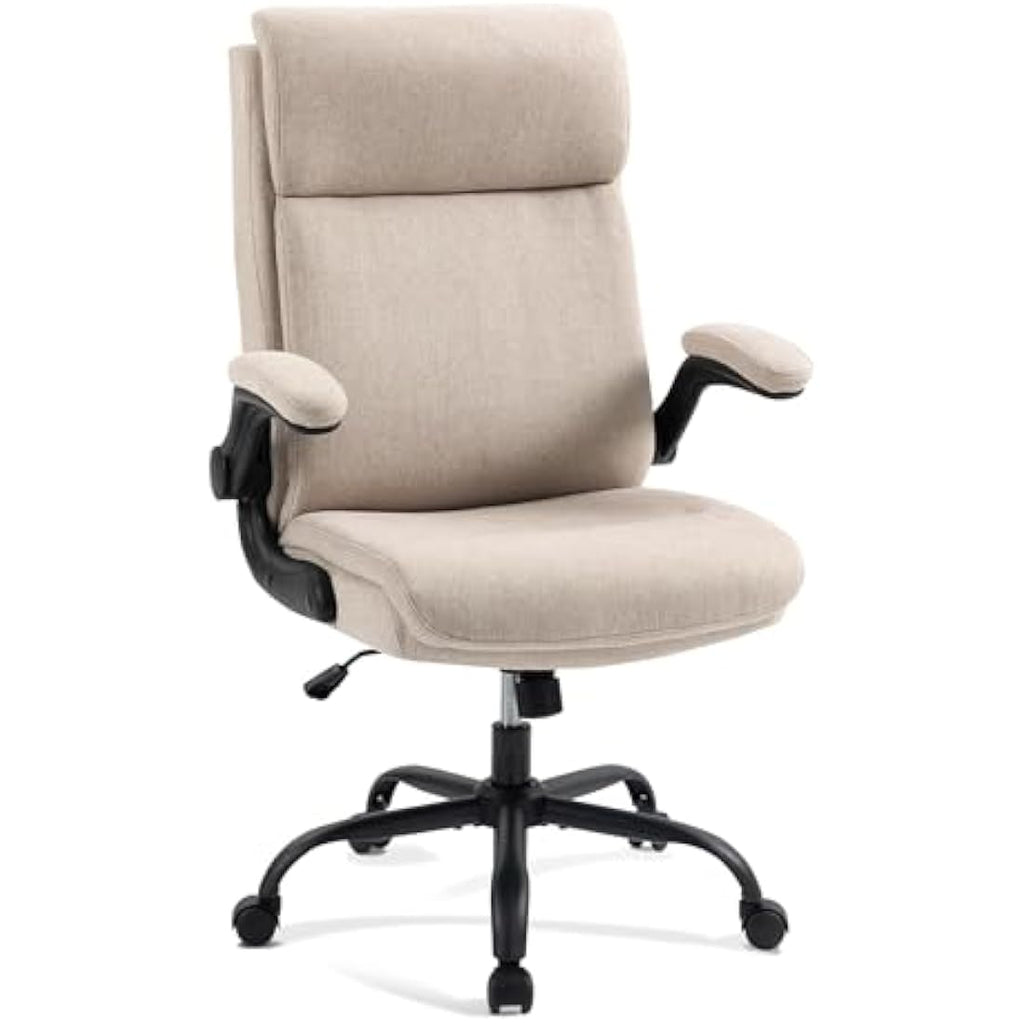CASTLOVE Ergonomic Office Chair – High Back Fabric Desk Chair with Flip-Up Arms