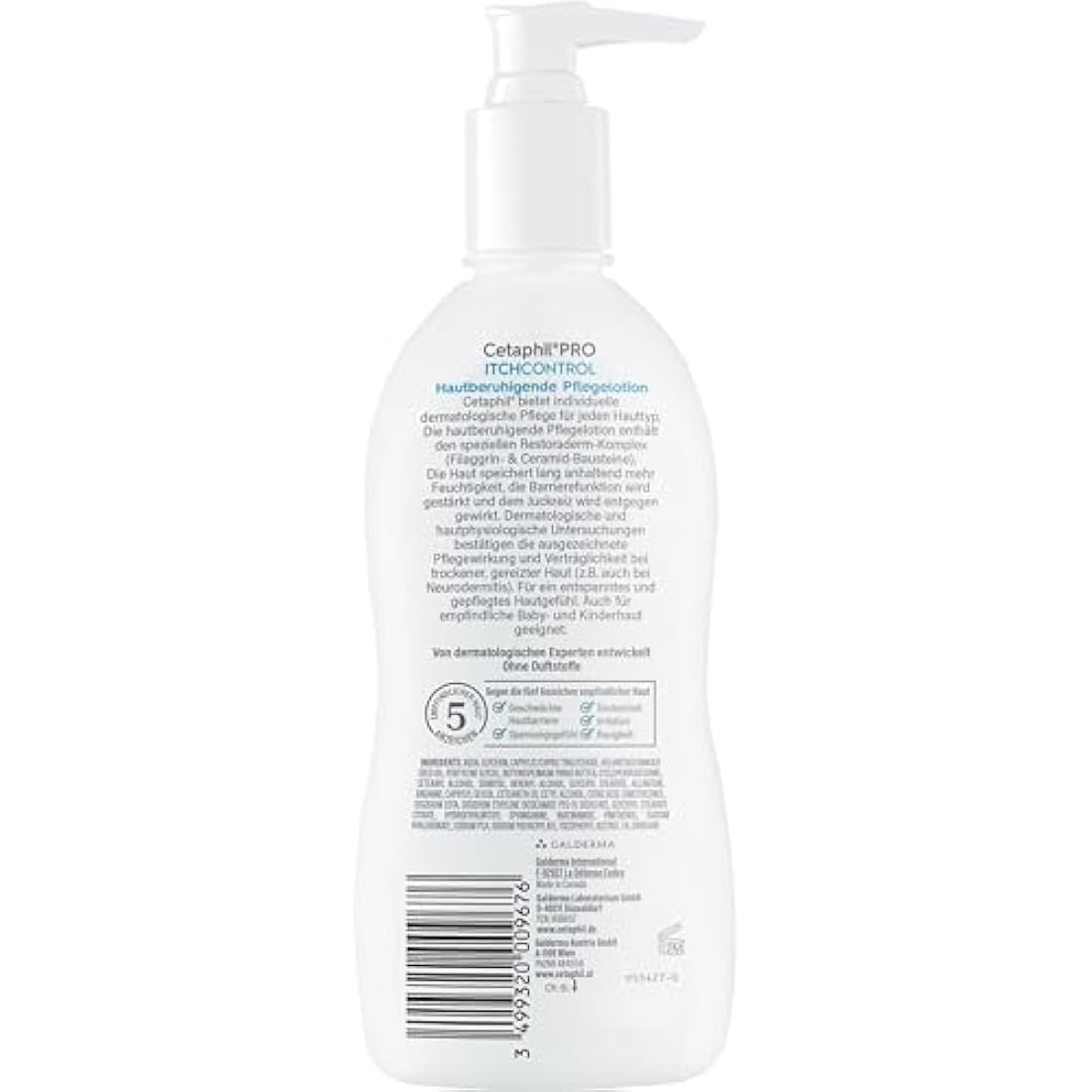 Cetaphil Pro Itch Control Pflegelotion – Beruhigende Body Lotion, 295 ml