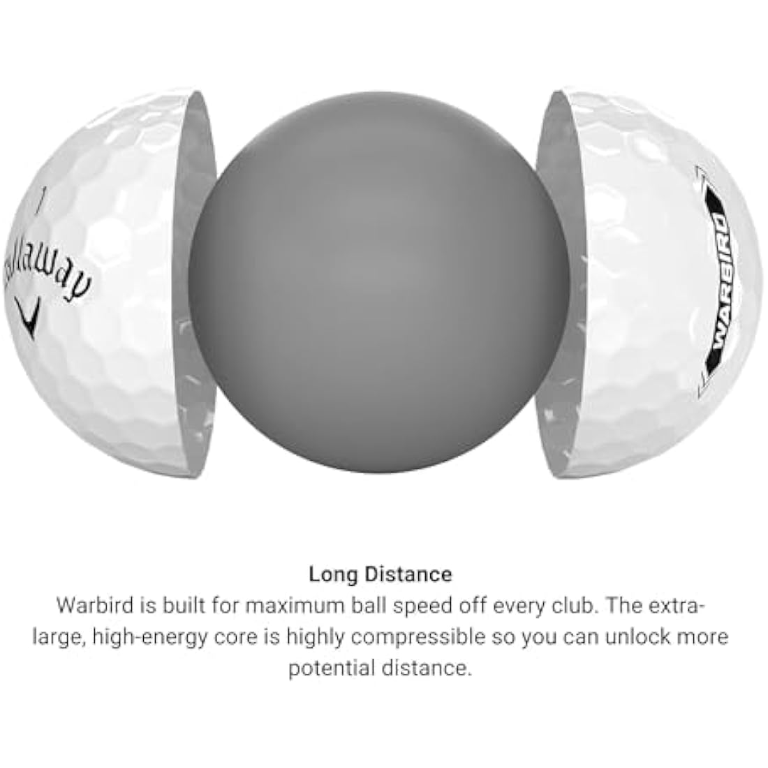 Callaway Warbird Golf Balls – High Launch Distance 2-Piece Pack