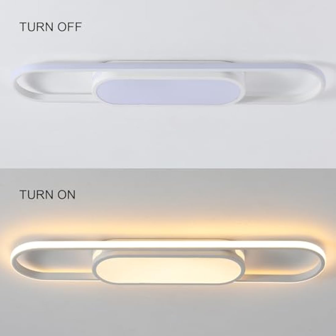 Jolof Store LED Modern Dimmable Ceiling Light with Remote – White 31.49in