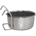 Hook-On Stainless Steel Pet Bowl for Cages, 900 ml