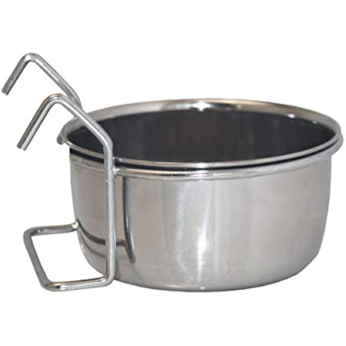 Hook-On Stainless Steel Pet Bowl for Cages, 900 ml
