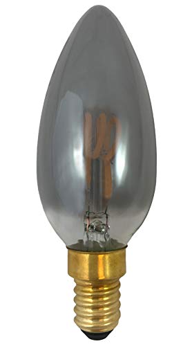 greenandco E14 C35 Vintage LED Filament Bulb - 1800K Warm White - 10-Pack