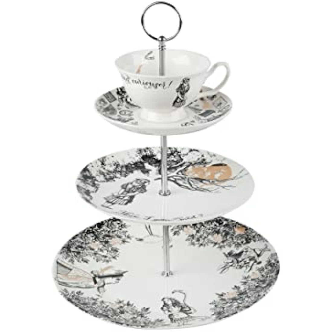 V&A Alice In Wonderland 3-Tier Cake Stand | Fine China Serving Set
