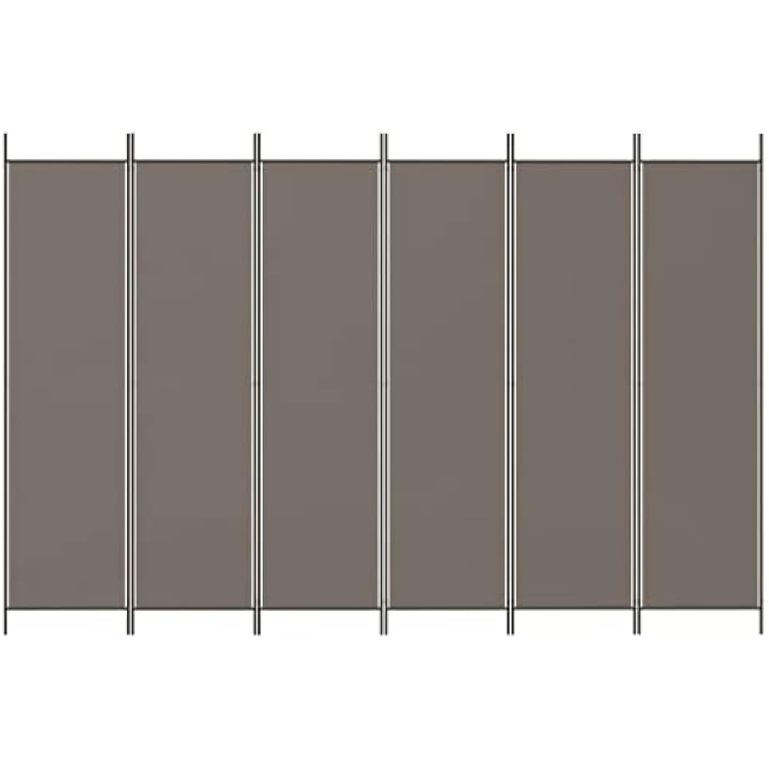 vidaXL 6-Panel Room Divider – Foldable Anthracite Fabric – 300x200 cm
