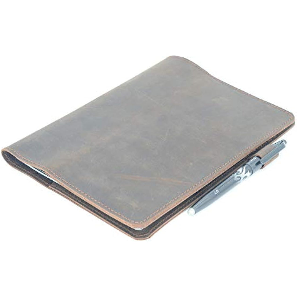 Leather Notebook Cover for Rocketbook Executive – Dark Brown