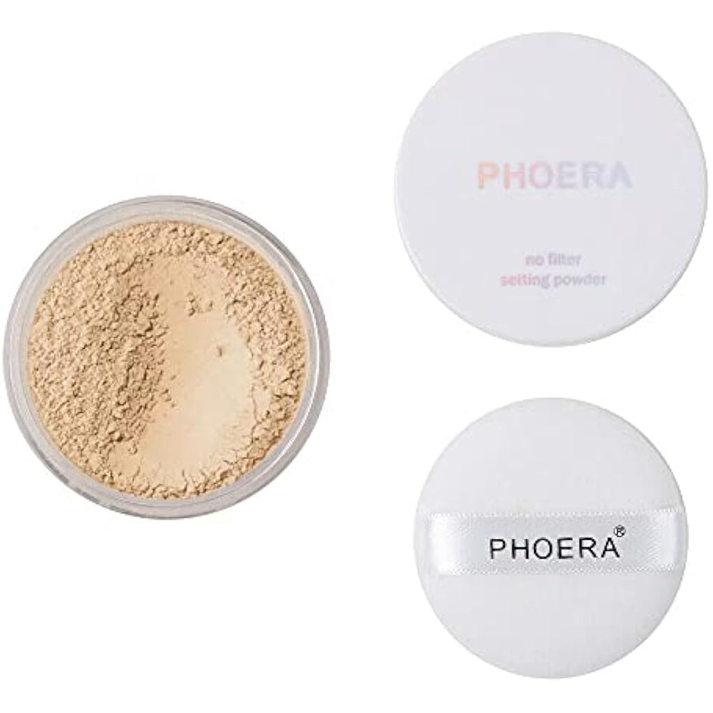 PHOERA Loose Setting Powder – Matte Finish Face Makeup (Cool Beige)