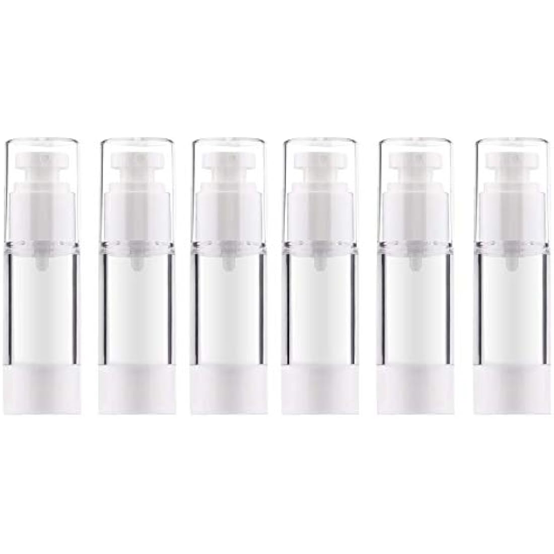 6Pcs Airless Pump Bottle – 30ml Refillable Travel Containers