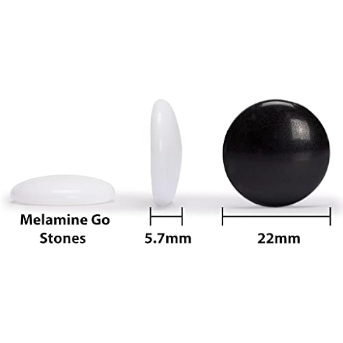 Bamboo Go Game Set - 19x19 Reversible Board & Melamine Stones