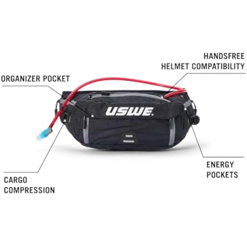 USWE Zulo 6L Hydration Hip Pack | 1.5L Bladder MTB Waist Bag - Yellow