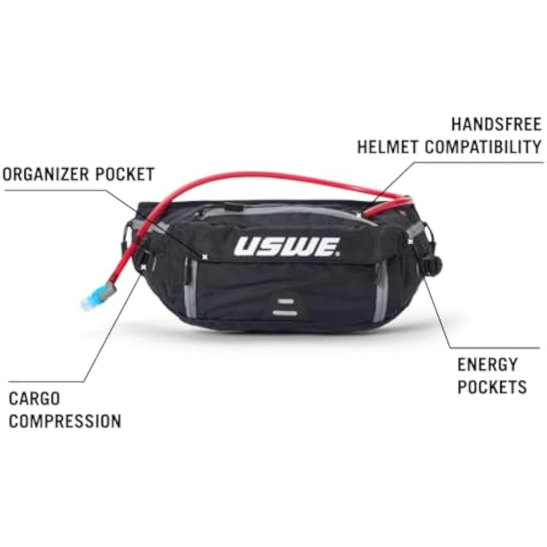 USWE Zulo 6L Hydration Hip Pack | 1.5L Bladder MTB Waist Bag - Yellow