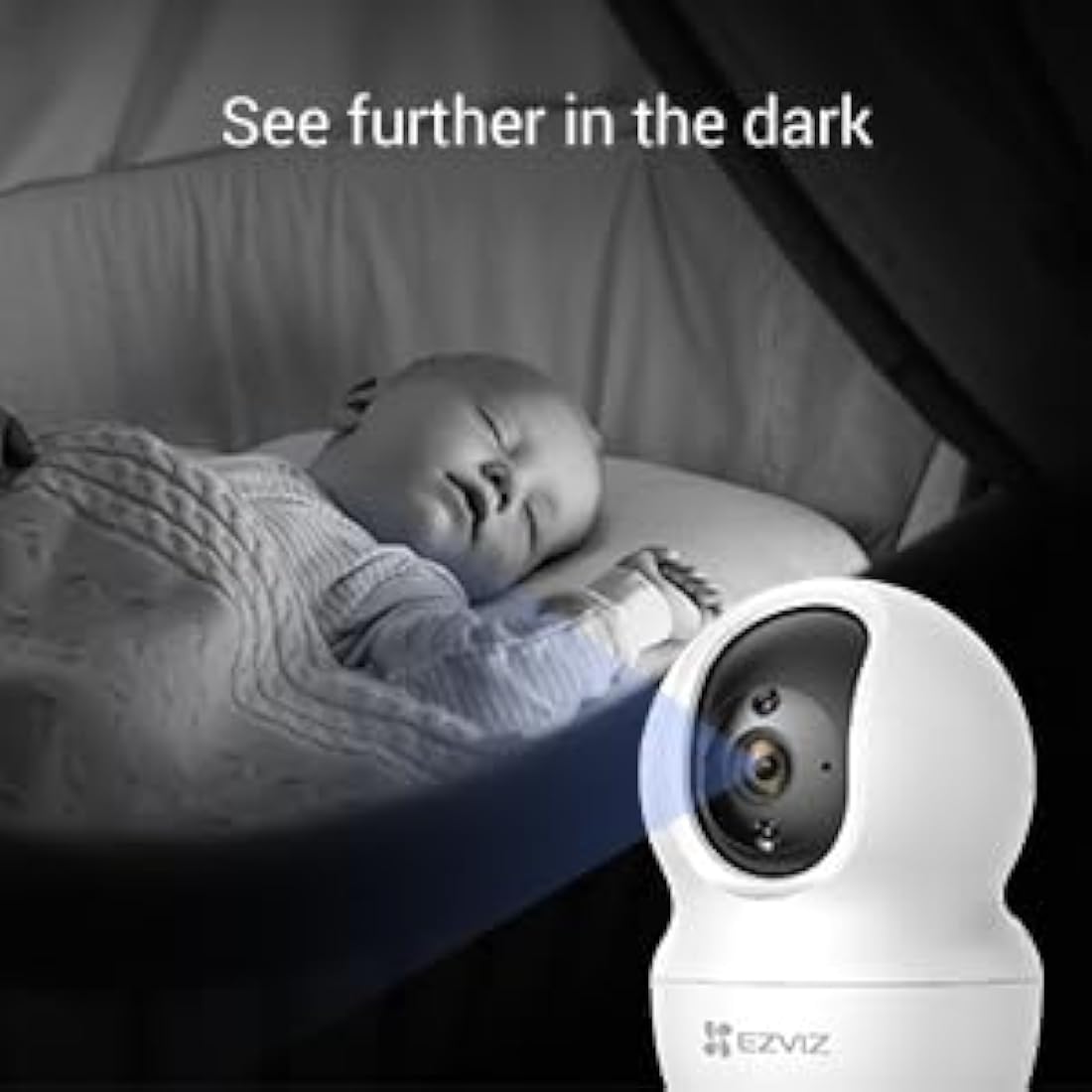 EZVIZ CP1 Pro 2K Indoor Security Camera | 360° Pan Tilt Baby Monitor