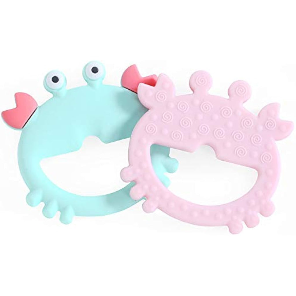 PREMYO Silicone Baby Teething Toy – BPA-Free Crab Teether for Sore Gums