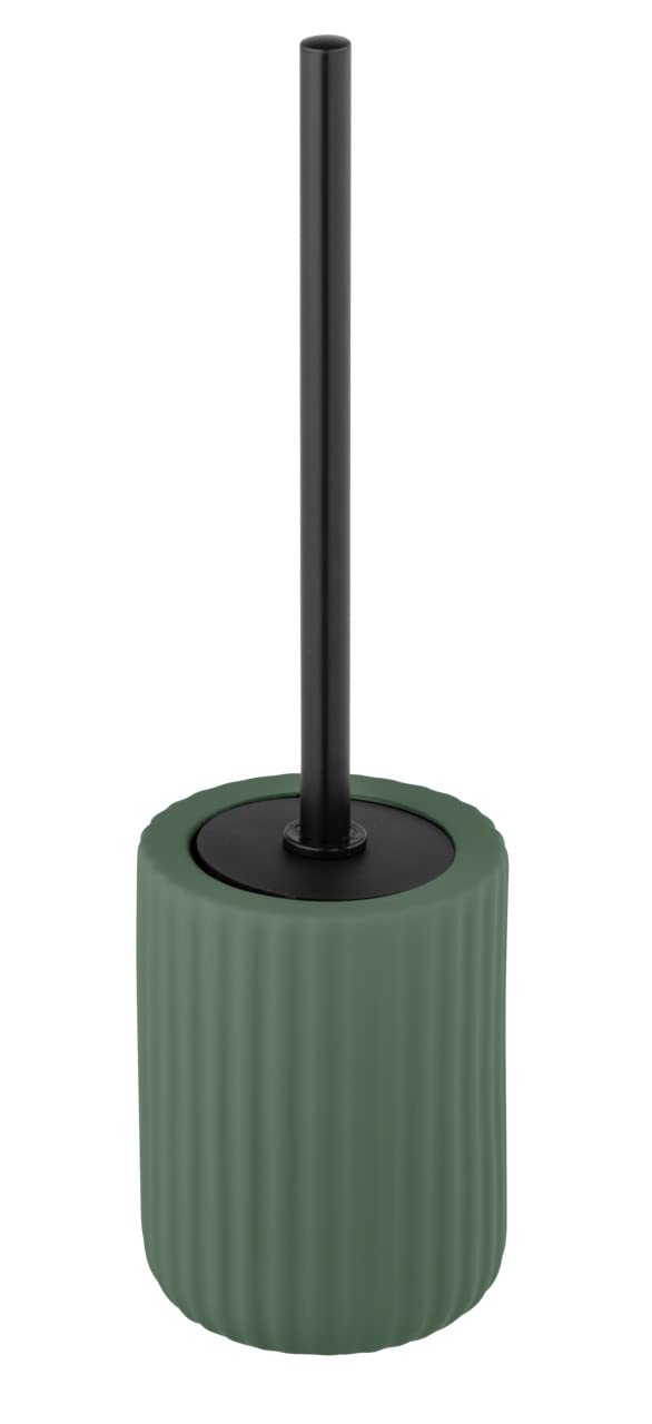 WENKO Belluno Ceramic Toilet Brush Holder – Matte Green Soft-Touch