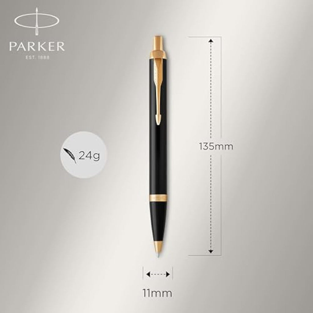 Parker IM Duo Pen Gift Set | Gloss Black & Gold | Fountain & Ballpoint
