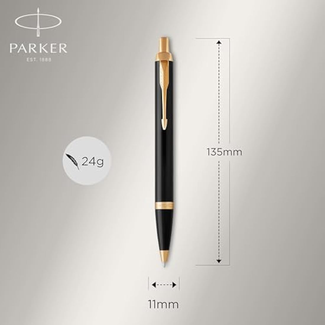 Parker IM Duo Pen Gift Set | Gloss Black & Gold | Fountain & Ballpoint