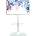 FITUEYES White TV Floor Stand | Swivel Mount for 32-60 Inch TVs
