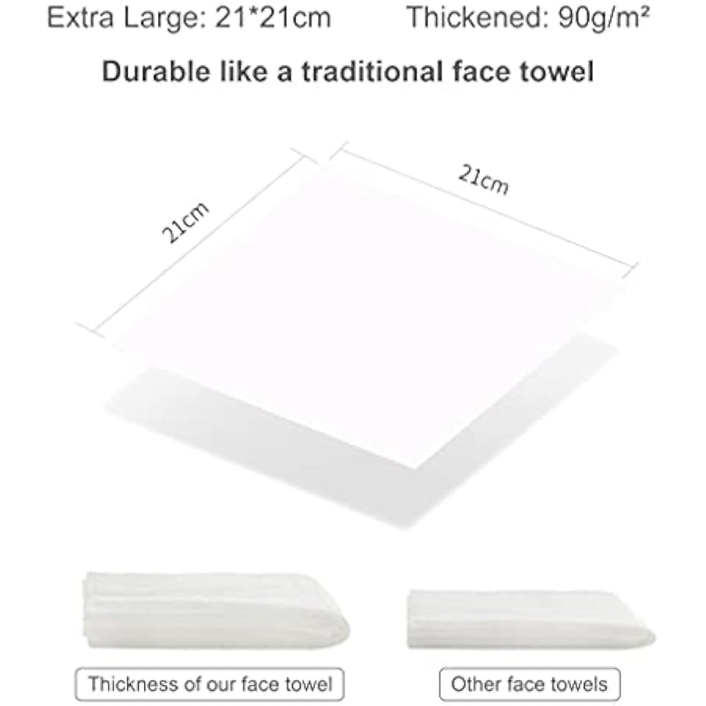 100% Cotton Disposable Face Towels for Sensitive Skin (3 Rolls)