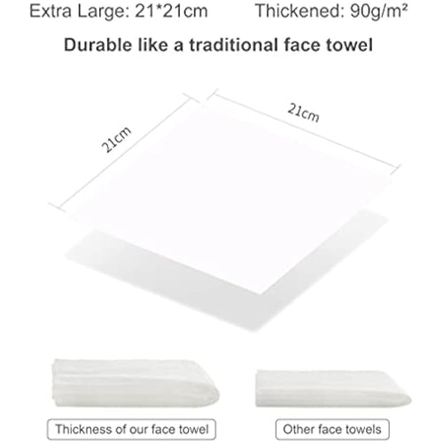 100% Cotton Disposable Face Towels for Sensitive Skin (3 Rolls)
