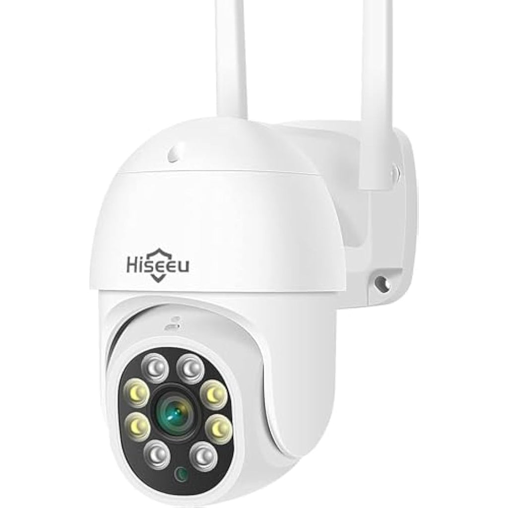 Hiseeu 2K Outdoor Security Camera | 3MP PTZ WiFi CCTV with Color Night Vision