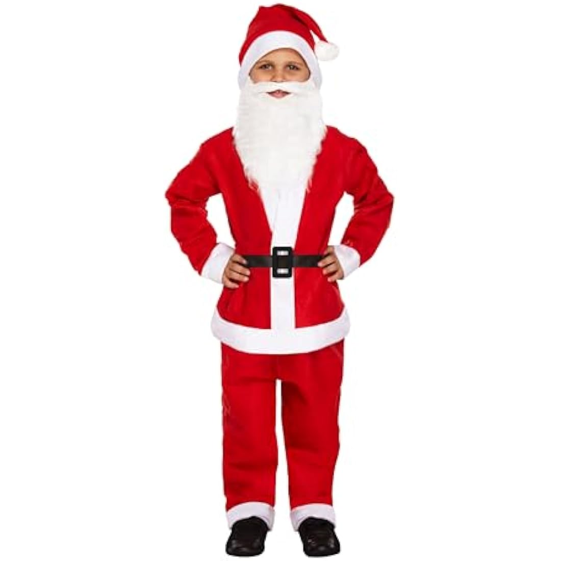 Henbrandt Kids Santa Claus Costume | 5-Piece Christmas Outfit | Ages 10-12