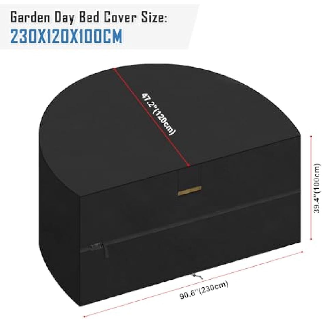 VANSHEIM Outdoor Daybed Cover – Waterproof 420D Oxford Garden Furniture