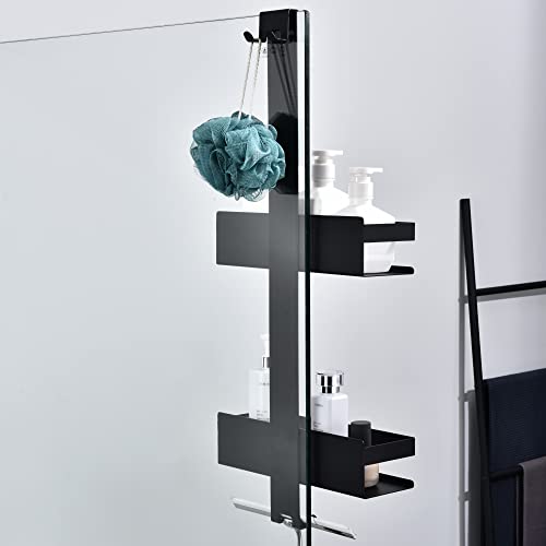 HomeHeng 2-Tier Hanging Shower Caddy | Matte Black SUS304 Stainless Steel