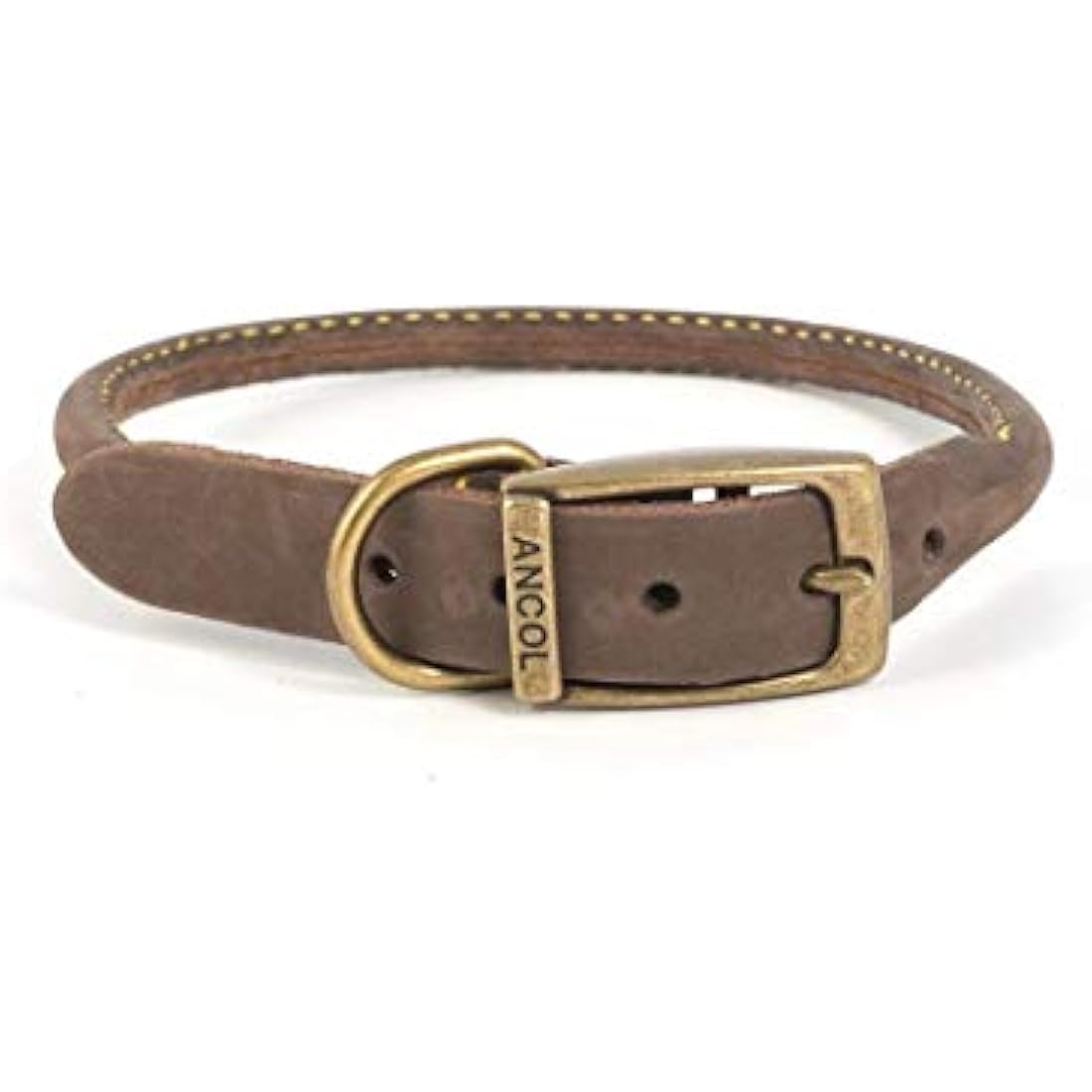 Ancol Timberwolf Round Leather Dog Collar – Blue Bridle Leather