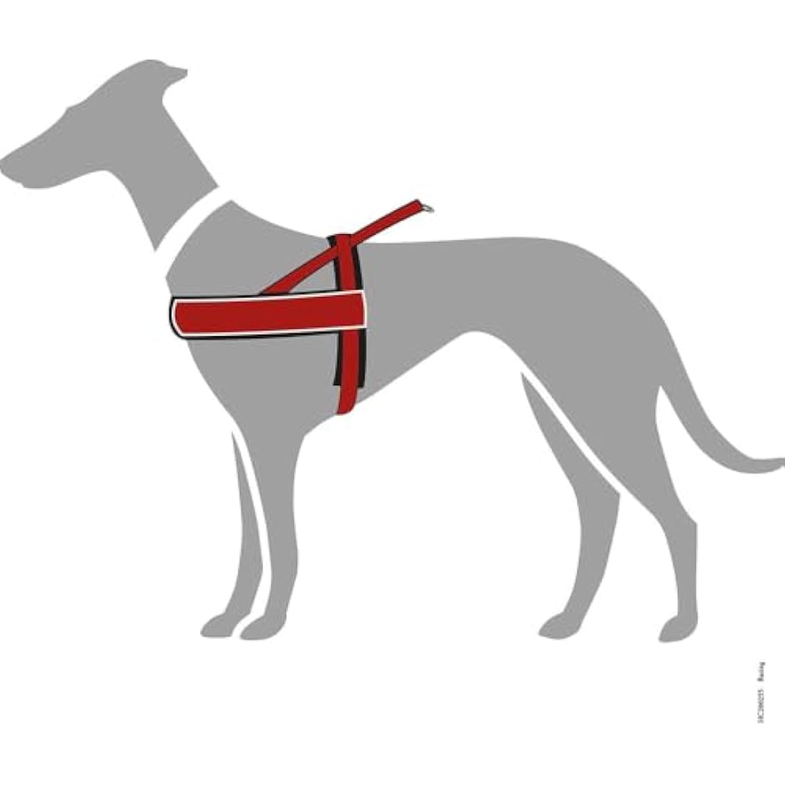 Hunter Racing Norwegian Dog Harness – Padded Reflective Brown, XL
