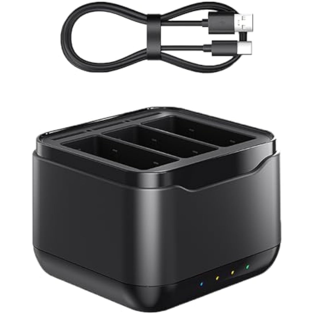 CERFFOOL 3-Channel Battery Charger for GoPro Hero 13 Black with SD Storage