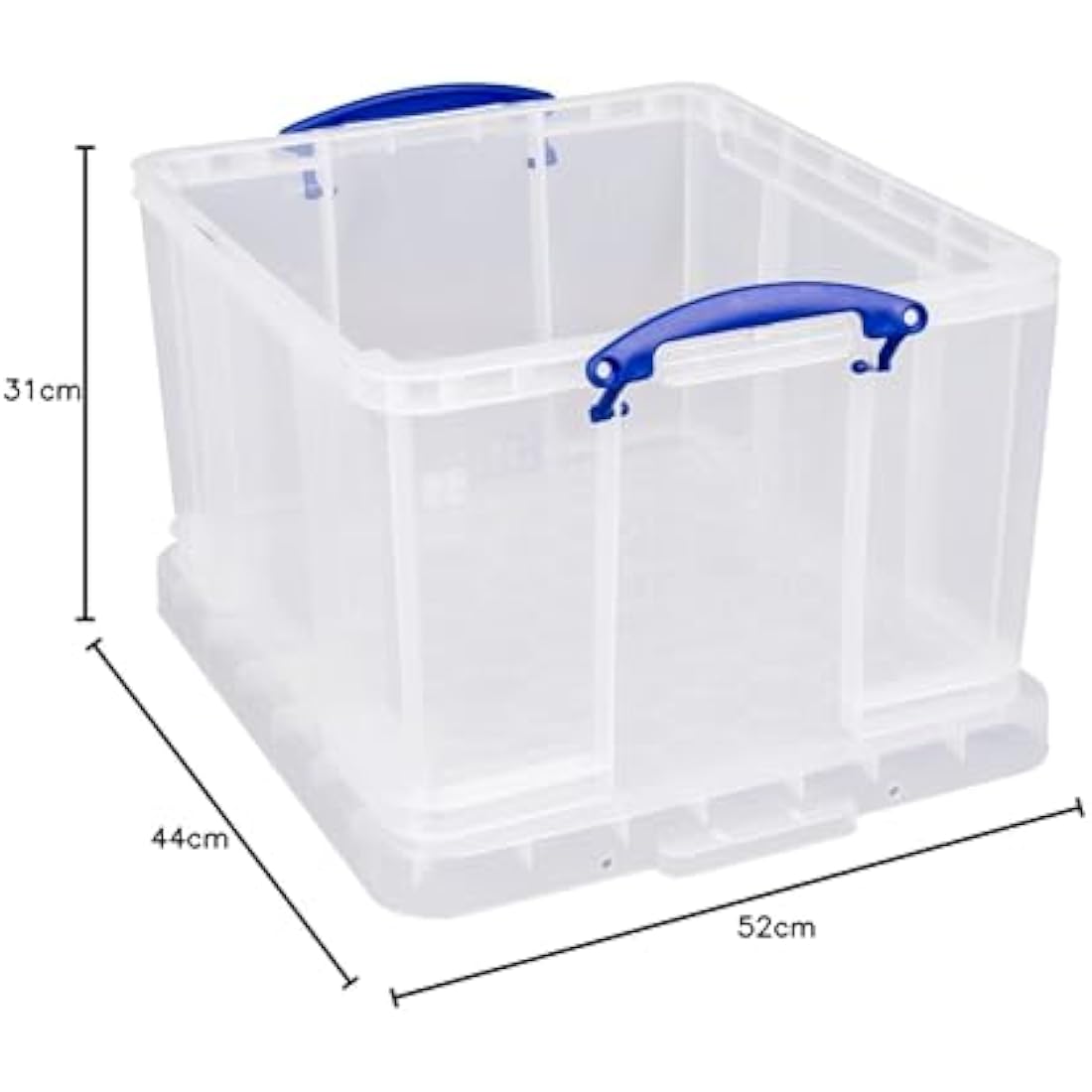 Jolof Store 42 Litre Clear Plastic Storage Box – Stackable File Bin