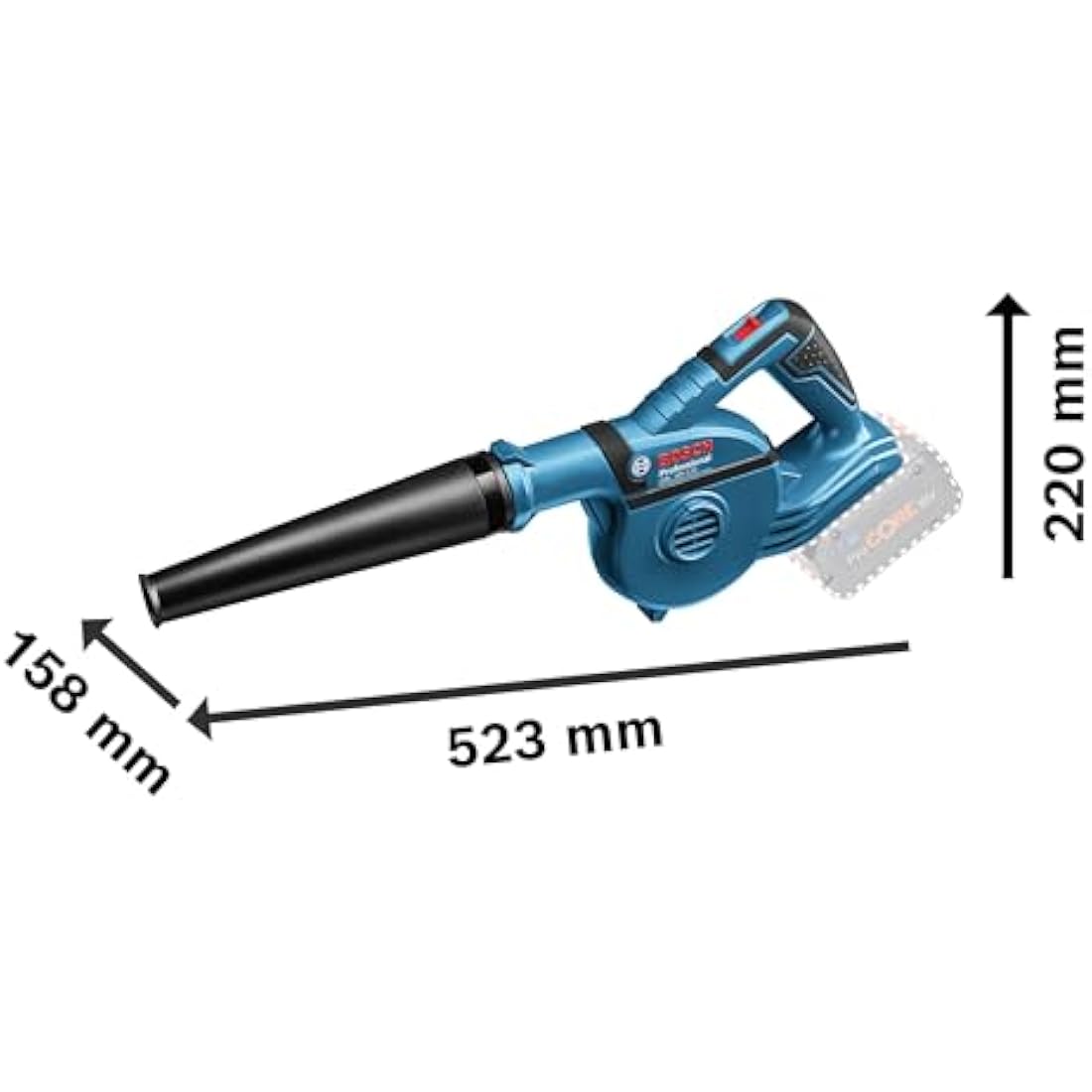 Bosch Professional GBL 18V-120 Cordless Blower | 270 km/h Air Flow